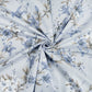 Tissu Coton Grandes Fleurs de Lys Bleues Fond Bleu Pastel | Laize 1m55