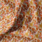 Coton Fleurs Chicorée Orange Jaune | Laize 1m50