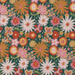 Coton Fleurs Childhood Vert Orange | Laize 1m50