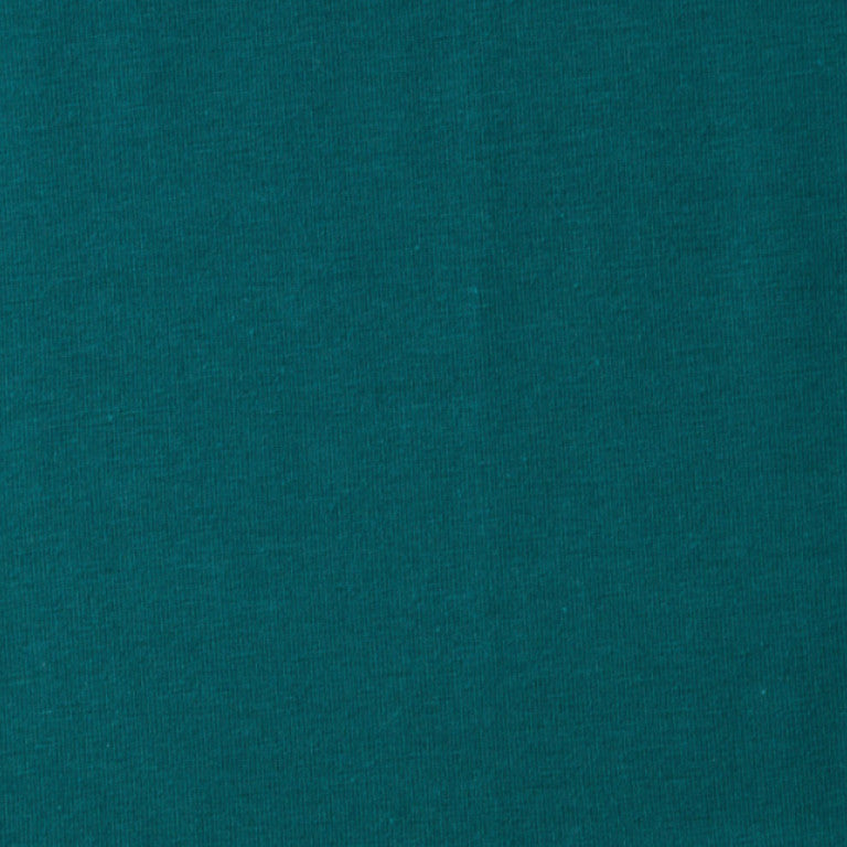 Tissu Coton Jersey Uni Vert Paon | Laize 1m50 | 220gr/m²