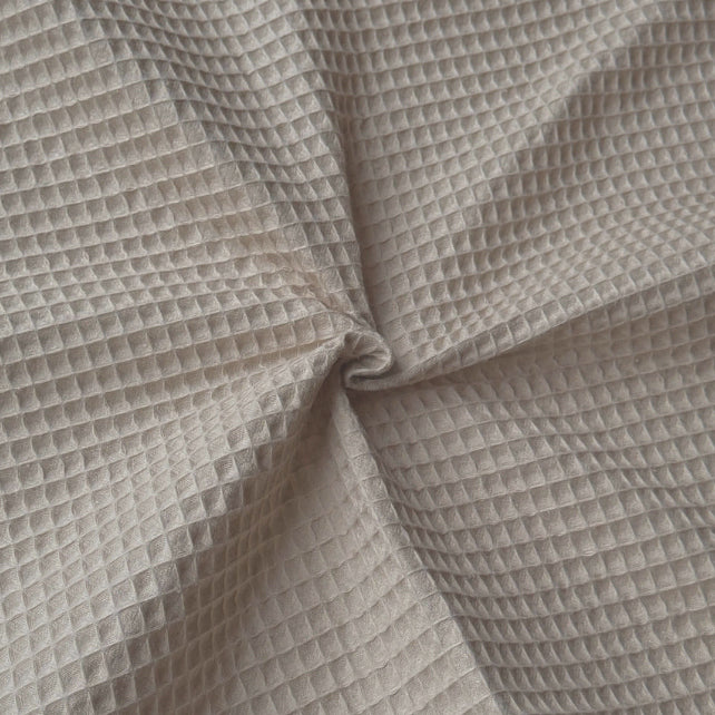 Tissu Nid d'abeille 100% Coton Gaufré | Lin | Laize 1m55
