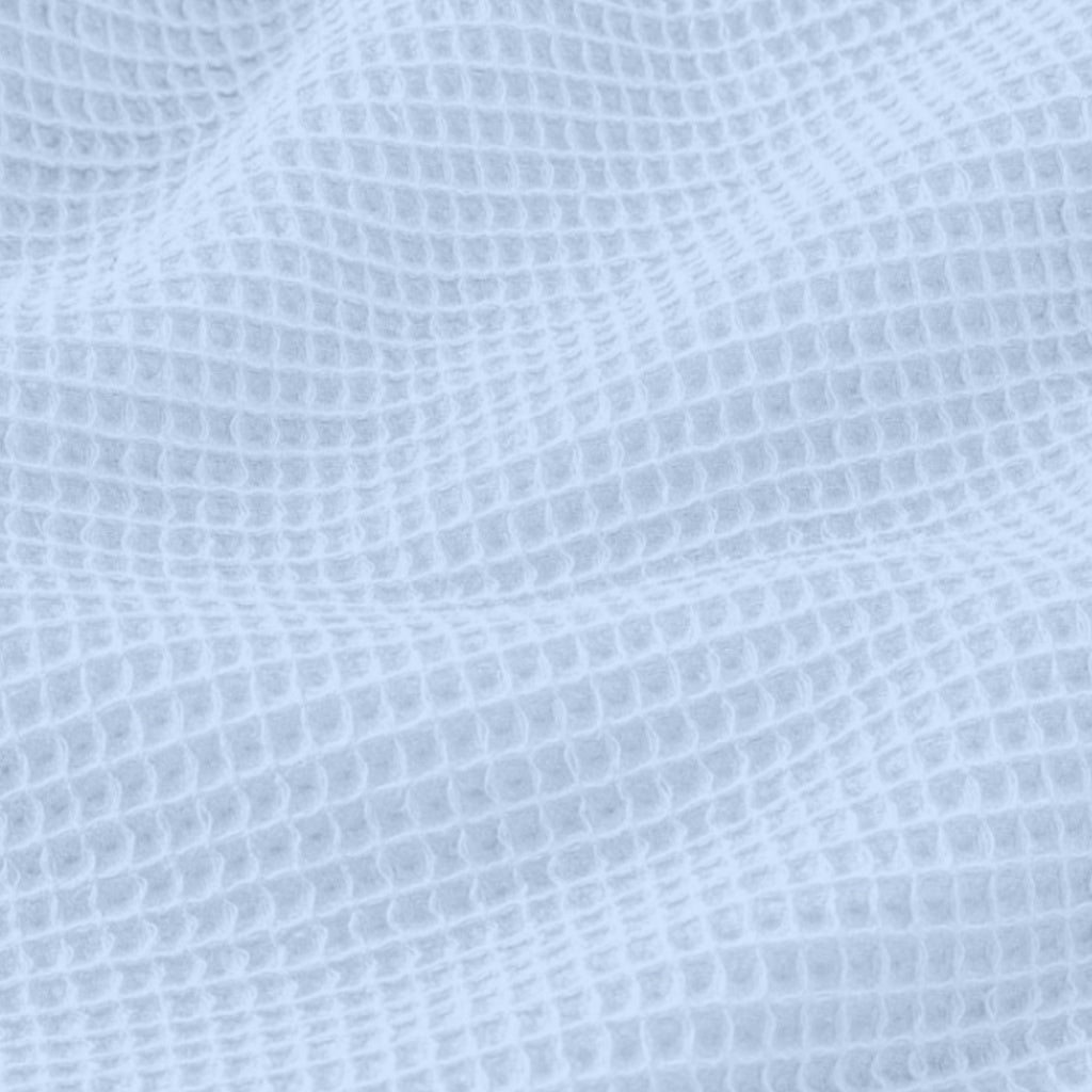 Tissu Nid d'abeille 100% Coton Gaufré | Bleu Glacier | Laize 1m55