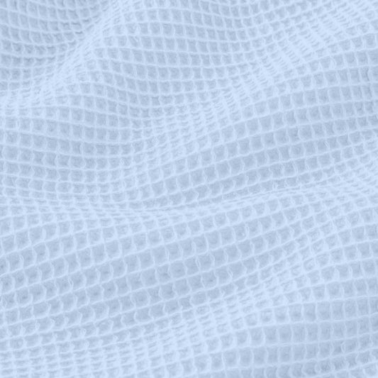 Tissu Nid d'abeille 100% Coton Gaufré | Bleu Glacier | Laize 1m55