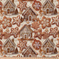 Tissu Coton Noël Numérique Cinnamon Beige Camel | Laize 1m50