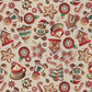 Tissu Coton Noël Numérique Tibiscuit Beige | Laize 1m50