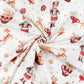 Tissu Coton Noël Pain d'Epice Lolipop Fond Blanc | Laize 1m55