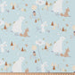Coton Ours Renard Zamzam Fond Vert Clair | 1m x 1m50