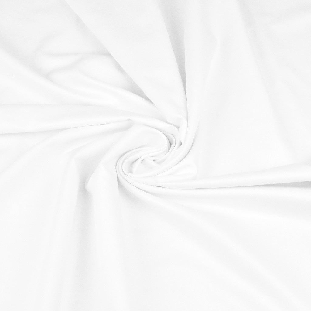 Tissu Satin De Coton Uni | Blanc