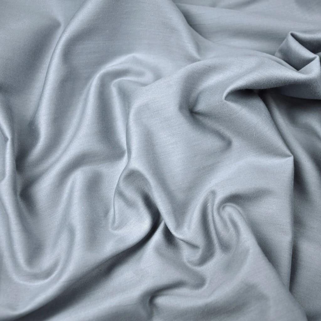 Tissu Satin De Coton Uni | Gris Acier