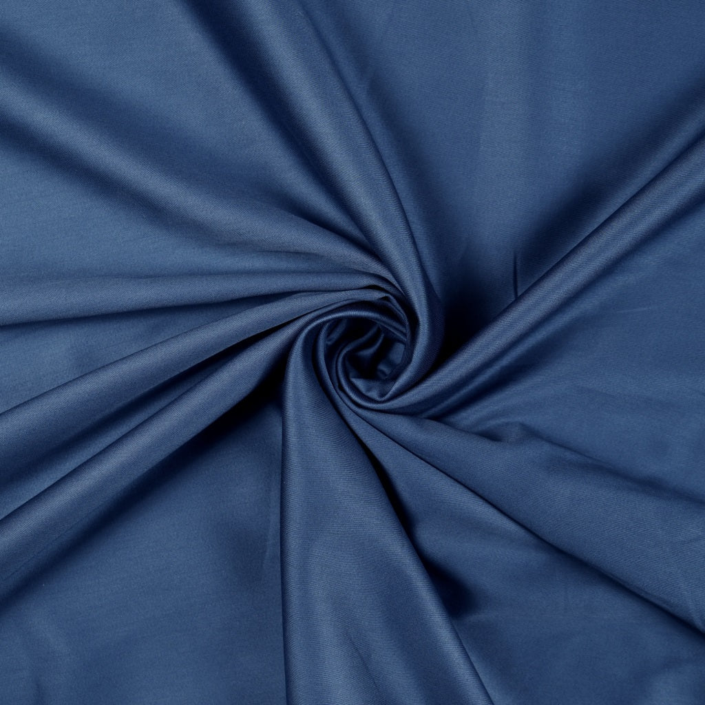 Tissu Satin De Coton Uni | Bleu Navy