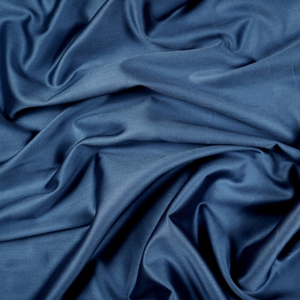 Tissu Satin De Coton Uni | Bleu Navy
