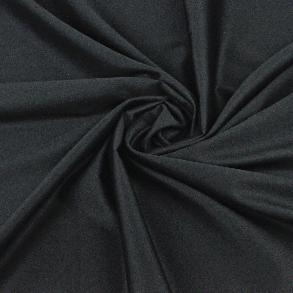 Tissu Satin De Coton Uni | Noir
