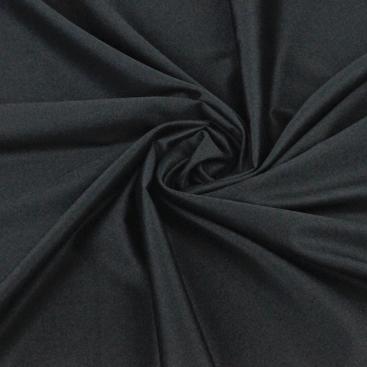 Tissu Satin De Coton Uni | Noir