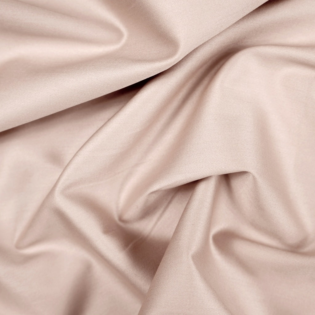 Tissu Satin De Coton Uni | Rose Poudré