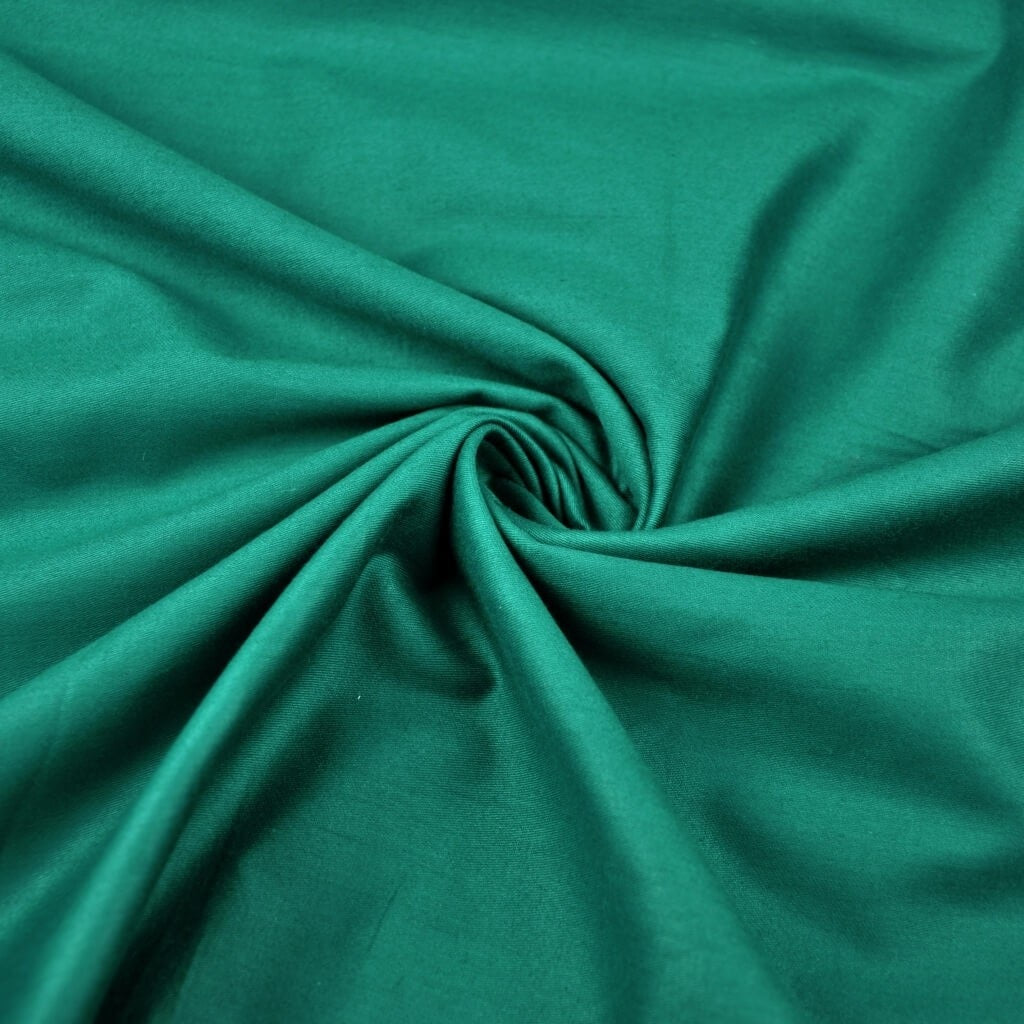 Tissu Satin De Coton Uni | Vert Chirurgical