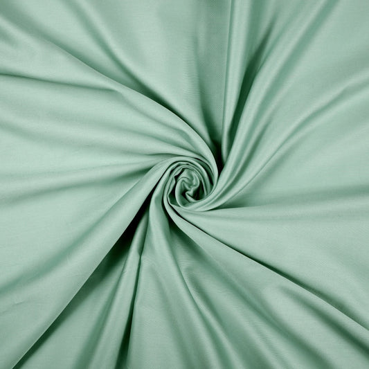 Tissu Satin 100% Coton Uni | Vert Menthe