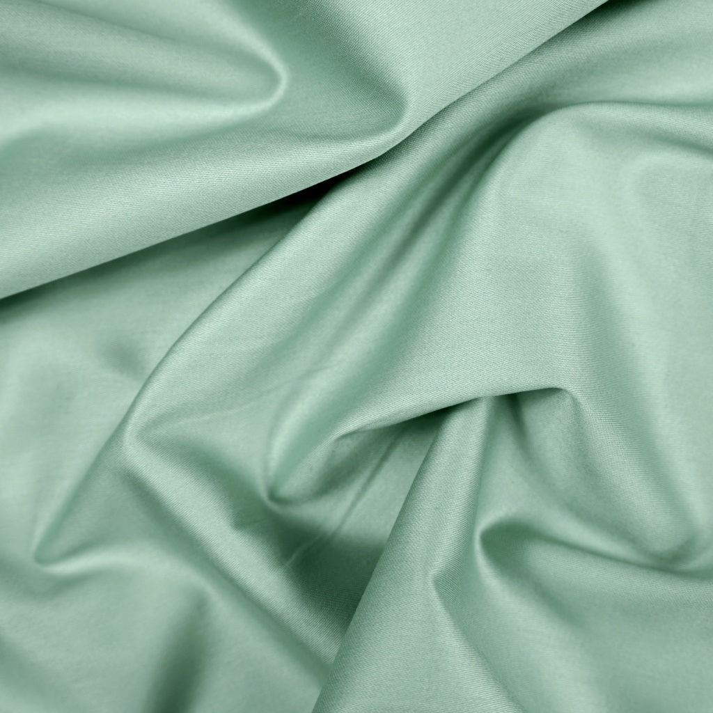 Tissu Satin 100% Coton Uni | Vert Menthe
