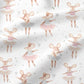 Tissu Coton Souris Ballerine Pastel Fond Blanc | Laize 1m60