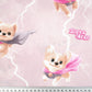 Tissu Coton Super Chiens sur Fond Rose | Laize 1m55
