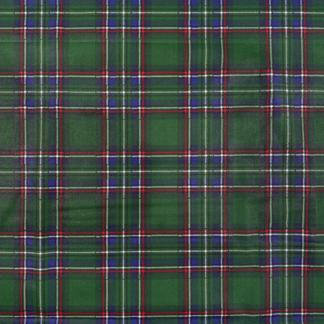 Tissu Coton Noël Motif Tartan Vert et Bleu | Laize 1m55