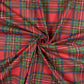 Tissu Coton Noël Motif Tartan Rouge et Vert | Laize 1m55