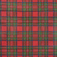 Tissu Coton Noël Motif Tartan Rouge et Vert | Laize 1m55