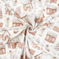 Tissu Coton Noël Village de Noël Blanc Beige | Laize 1m55