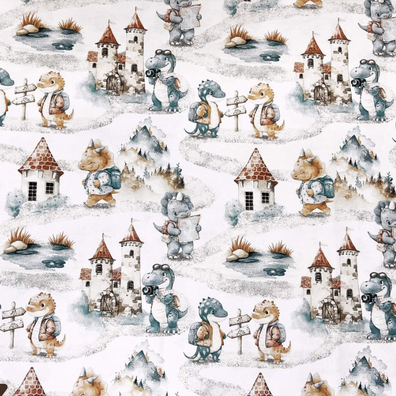 Grands Dinosaures Voyages Fond Blanc | 1m x 1m60