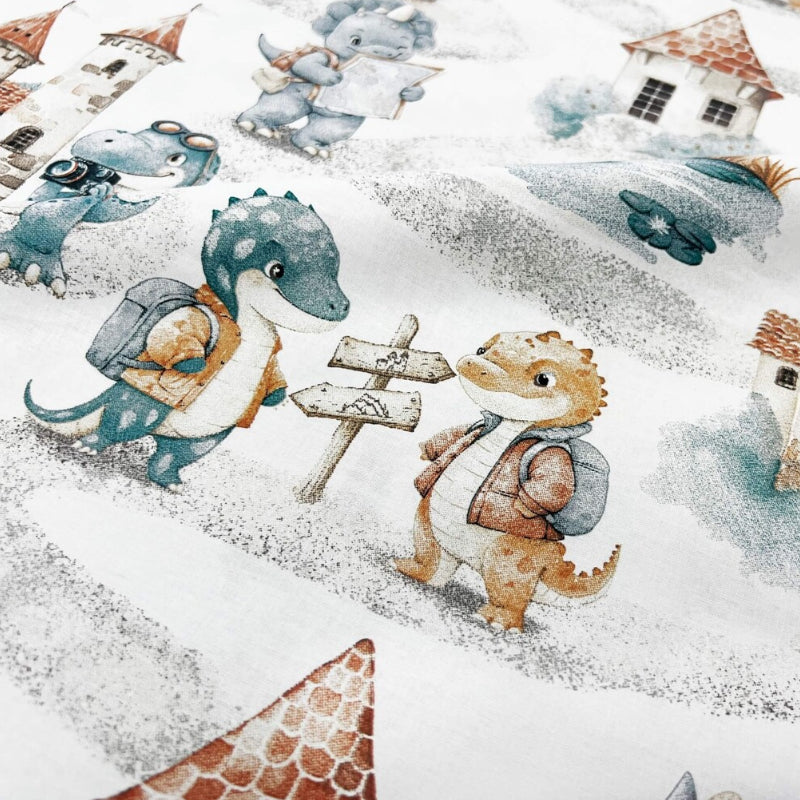 Grands Dinosaures Voyages Fond Blanc | 1m x 1m60