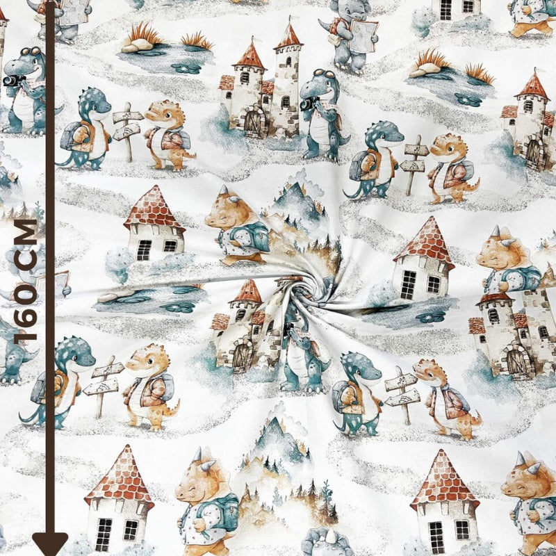 Grands Dinosaures Voyages Fond Blanc | 1m x 1m60