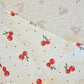 Tissu Double Gaze De Coton Imprimé | Cerises Fond Blanc | Laize 130cm