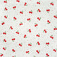 Tissu Double Gaze De Coton Imprimé | Cerises Fond Blanc | Laize 130cm