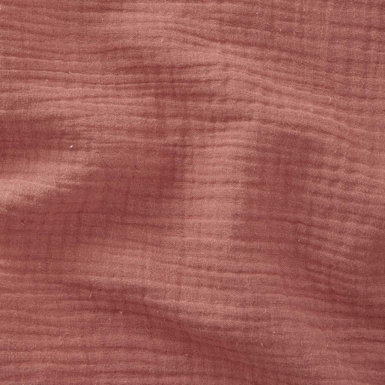 Double Gaze De Coton Uni - Couleur Marsala