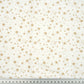 Double Gaze De Coton Imprimé | Blanc Etoiles Dorées | Laize 135cm