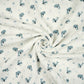 Double Gaze De Coton Imprimé | Baleines Bleues | Laize 135cm