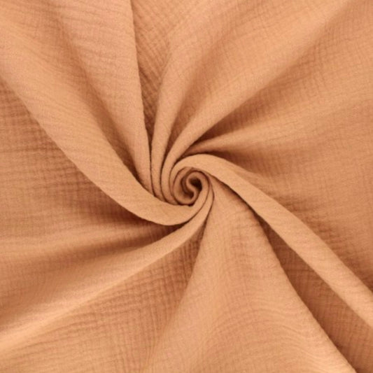Double Gaze De Coton Uni - Melon - Laize 130cm