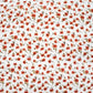 Tissu Double Gaze De Coton Imprimé | Fleurs Rouges Fond Blanc