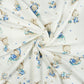Tissu Double Gaze De Coton Imprimé | Lapin Endormi Bleu | Laize 155cm