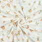 Tissu Double Gaze De Coton Imprimé | Lion Girafe Fond Blanc | Laize 155cm