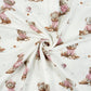 Tissu Double Gaze De Coton Imprimé | Ourson Coquillage | Laize 155cm