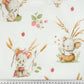 Tissu Double Gaze De Coton Imprimé | Souris et Framboise | Laize 155cm