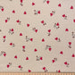 Tissu Double Gaze De Coton Imprimé - Coeurs Ilove Fond Latte