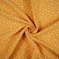 Tissu Double Gaze De Coton Imprimé | Notes de Musique Fond Moutarde