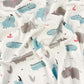 Tissu Double Gaze De Coton Imprimé | Rhino Hippo | Laize 135cm