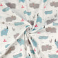 Tissu Double Gaze De Coton Imprimé | Rhino Hippo | Laize 135cm