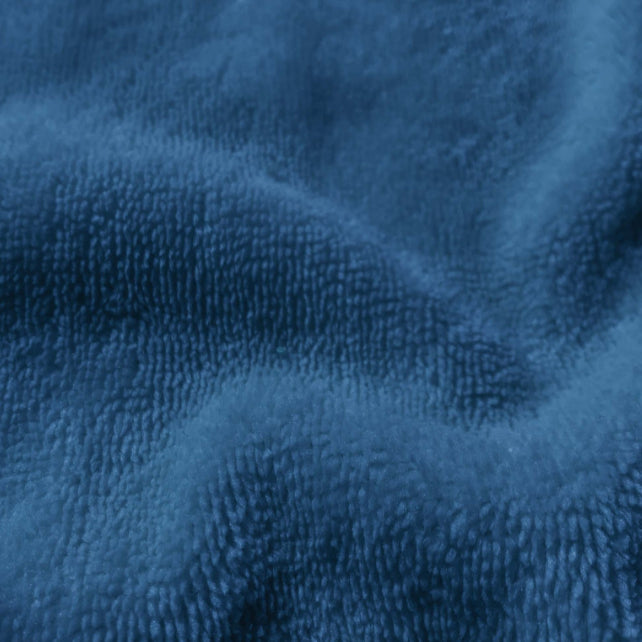 Tissu Coton Micro Eponge Bambou Bleu Denim | Laize 1m50