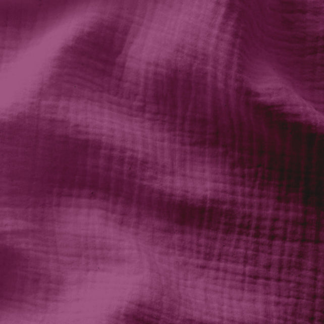 Tissu Double Gaze De Coton Uni - Dahlia - Laize 130cm
