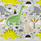 Grands Dinosaures Fond Gris | 1m x 1m60