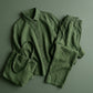 Tissu 100% Lin Lavé | Vert Olive Stonewashed | 190gr/m² Laize 1m45