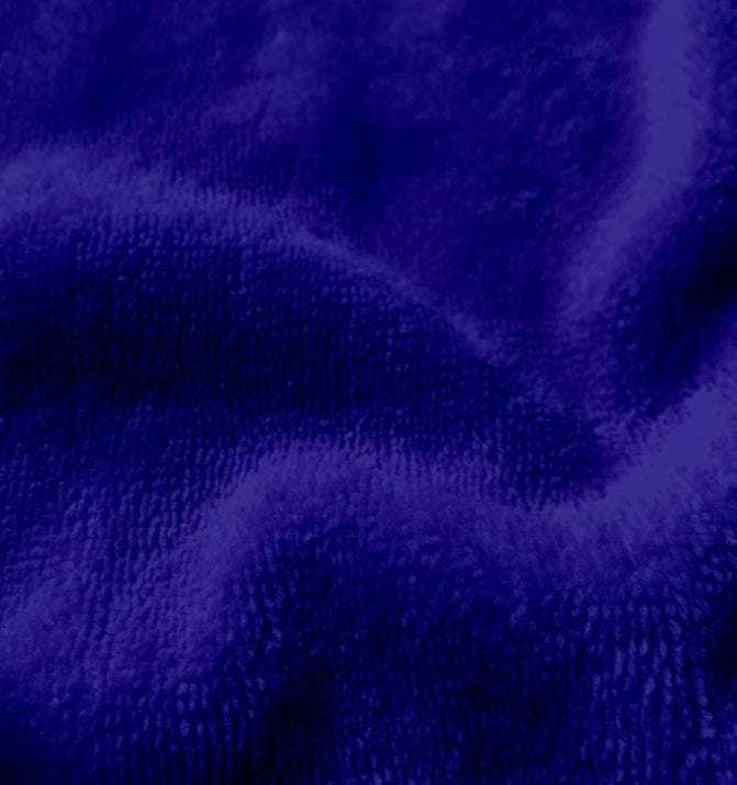 Coton Micro Eponge Bambou bleu Cobalt | Laize 1m50